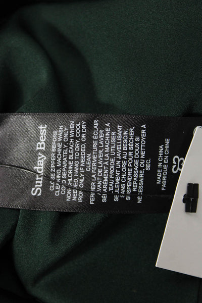 Sunday Best Women Mini Sheath Dress Green Sleeveless Size 00