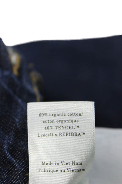 Everlane Mens Wide Leg Jeans Dark Blue High Rise 31 Inseam Size 30