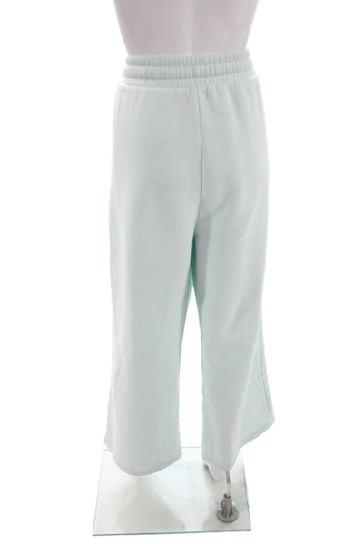 Savage x Fenty Women Cropped Sweatpants Light Blue Drawstring Size 14