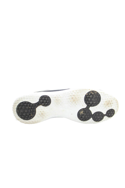 Nike Mens Lace Up Knit Logo Low Top Running Sneakers Black White Size 12