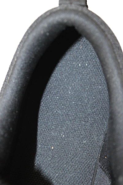 Nike Mens Lace Up Knit Logo Low Top Running Sneakers Black White Size 12