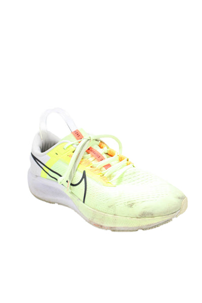 Nike Mens Knit Logo Nike Air Zoom Pegasus 38 Running Sneakers Yellow Size 12.5