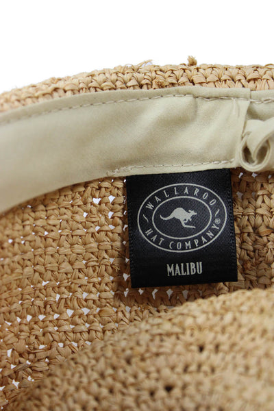 Wallaroo Hat Company Womens Beaded Strand Raffia Hat Beige One Size