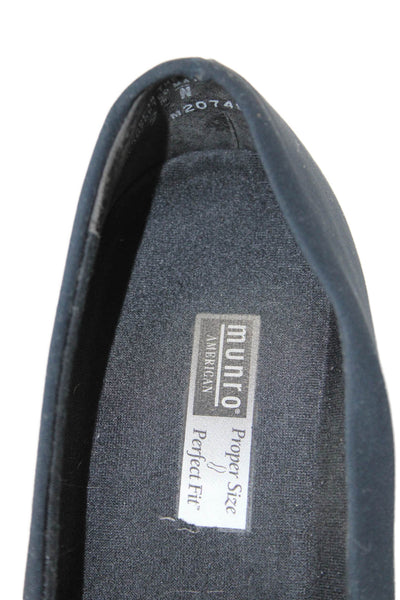 Munro Women's Square Toe Block Heel Pumps Shoes Navy Blue Size 9