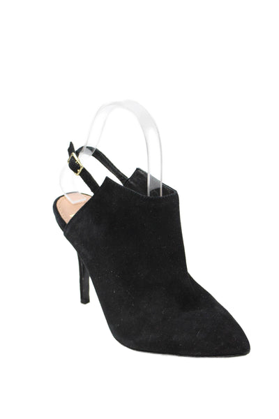 Vince Camuto Signature Womens Suede Pointed Toe Booties Shoes Black Size 6M
