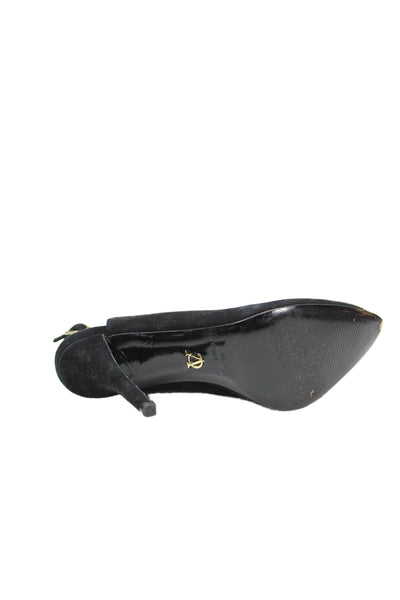 Vince Camuto Signature Womens Suede Pointed Toe Booties Shoes Black Size 6M