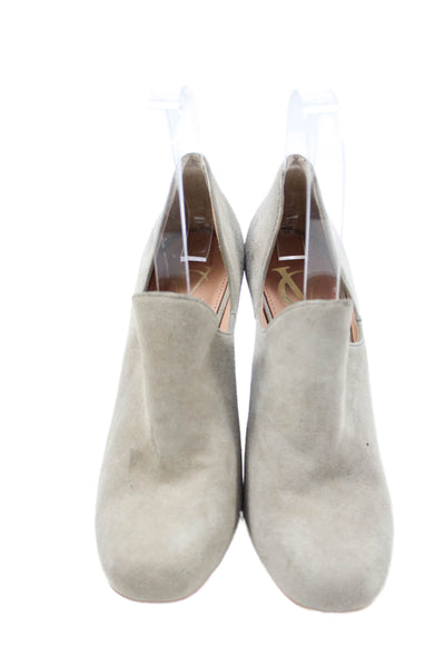 Vince Camuto Signature Womens Suede High Heels Bootie Boots Shoes Brown Size 6M