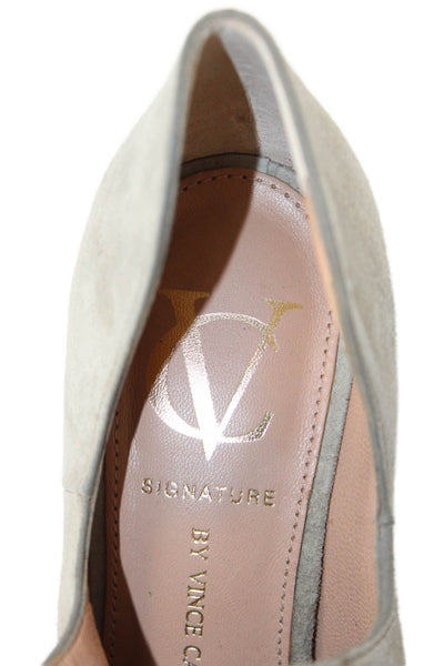 Vince Camuto Signature Womens Suede High Heels Bootie Boots Shoes Brown Size 6M