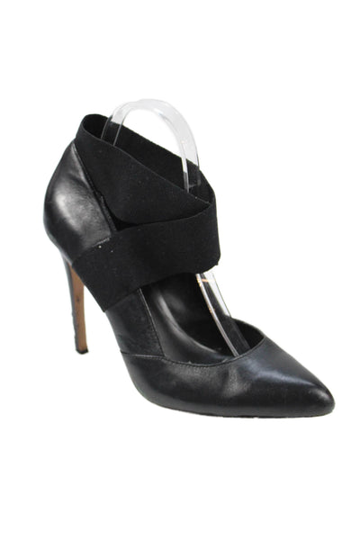 STEVEN BY STEVE MADDEN Womens Leather Ankle Strap Heels Shoes Black Size 8.5M