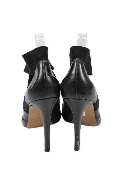 STEVEN BY STEVE MADDEN Womens Leather Ankle Strap Heels Shoes Black Size 8.5M