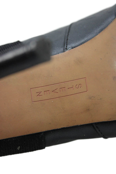 STEVEN BY STEVE MADDEN Womens Leather Ankle Strap Heels Shoes Black Size 8.5M