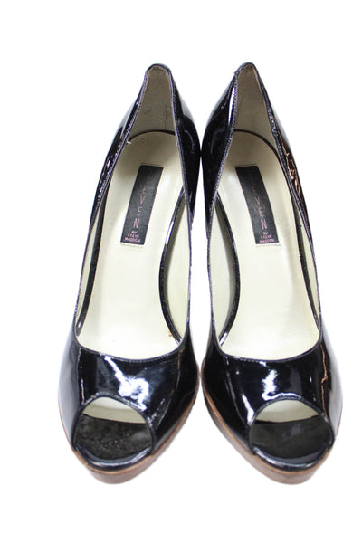 STEVEN BY STEVE MADDEN Womens Peep Toe Platform Pumps Shoes Black Size 10M