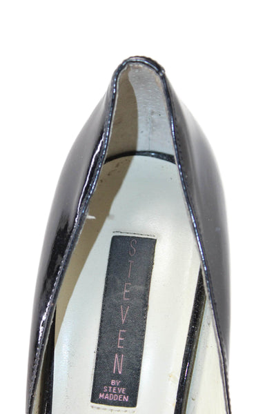 STEVEN BY STEVE MADDEN Womens Peep Toe Platform Pumps Shoes Black Size 10M