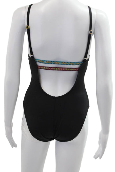 La Blanca Womens One Piece Swimsuit Black Size 6