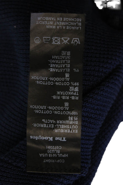 The Kooples Unisex Pullover Sweater Dark Blue Crew Neck Button Size L