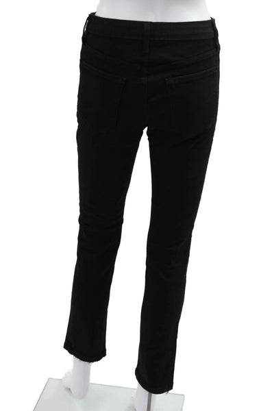 Just Black Denim Womens Skinny Cropped Black Jeans Mid Rise Size 27