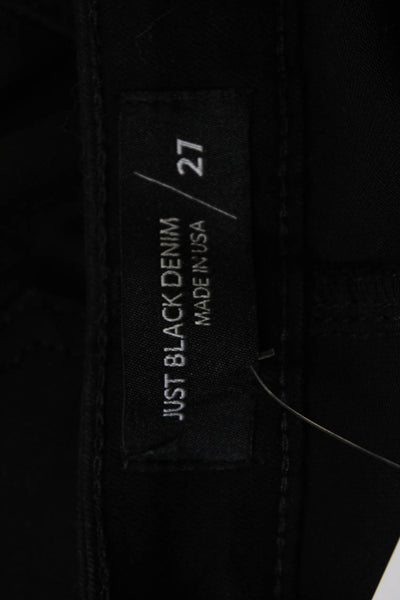 Just Black Denim Womens Skinny Cropped Black Jeans Mid Rise Size 27