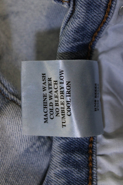 Daze Womens Light Blue Boyfriend Cropped Mid Rise Jeans Size 27