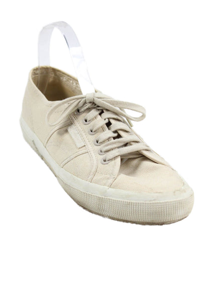 Superga Womens Casual Lace Up Low Top Sneakers Beige Size EUR 41