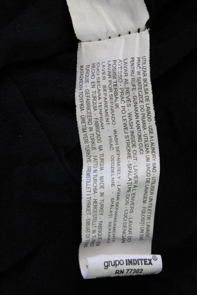 Zara Trafaluc Womens Black Cotton Basic Tee Star Print Size M