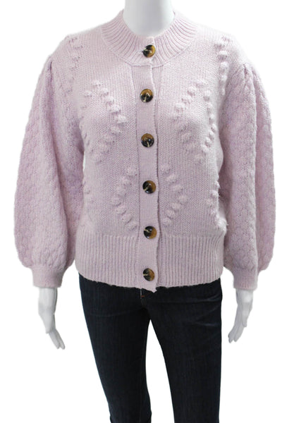 Who What Wear Unisex Pink Mock Neck Cardigan Long Sleeve Size M
