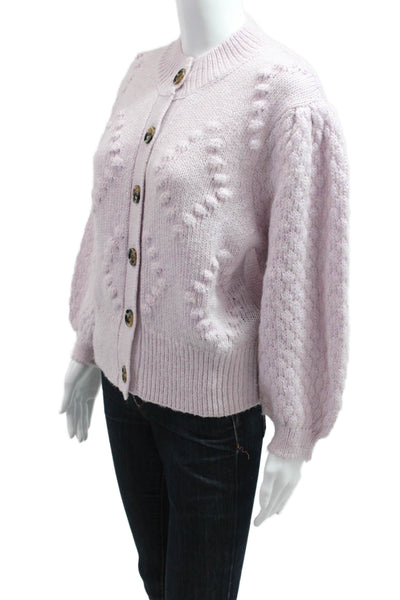 Who What Wear Unisex Pink Mock Neck Cardigan Long Sleeve Size M