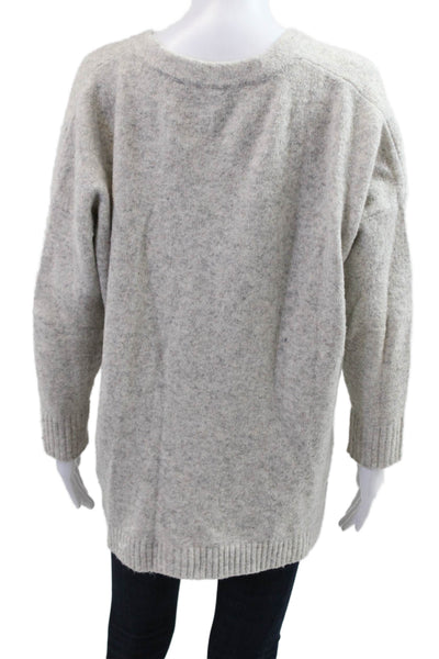 French Connection Womens Pullover V Neck Beige Long Sleeve Size XS