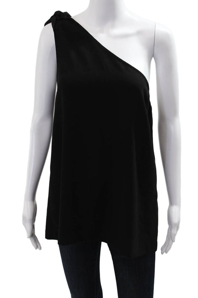 Theory Womens Black Sleeveless Tank Tie Detail Designer Size M