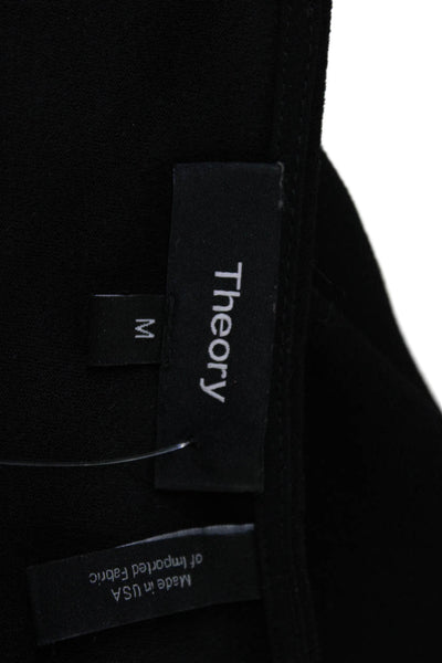 Theory Womens Black Sleeveless Tank Tie Detail Designer Size M