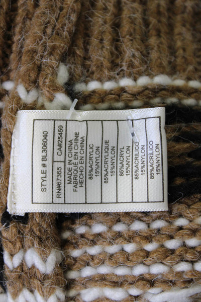 BB Dakota x Steve Madden Womens Aztec V-Neck Button Cardigan Brown Size XS