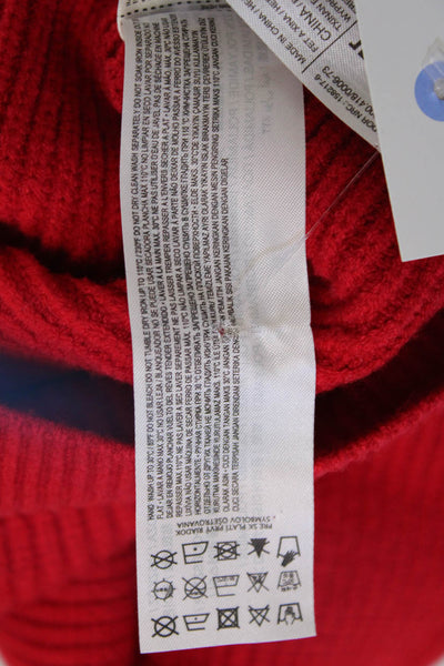 MNG Womens Red Collared Zip Pullover Long Sleeve Size XS