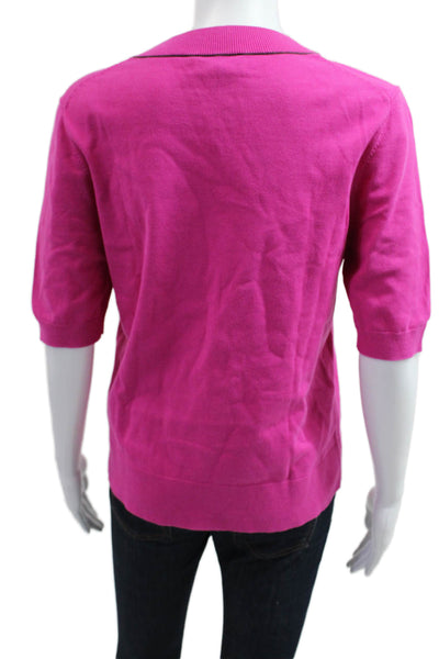 COS Women Basic Pink Cotton Short Sleeve Crew Neck Top Size M