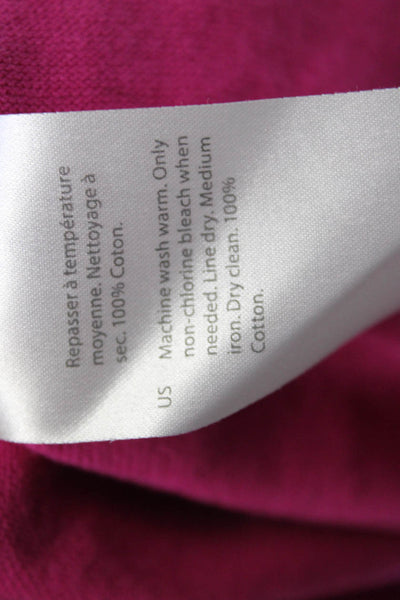 COS Women Basic Pink Cotton Short Sleeve Crew Neck Top Size M