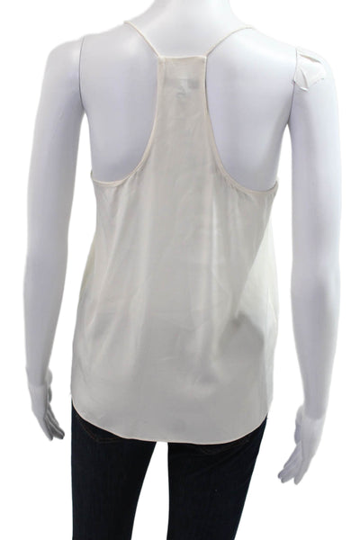 Tibi Womens Silk V Neck Sleeveless Camisole Beige Size 4