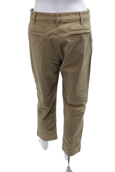 J Crew Women Chino Pants Beige Cotton Button Size 6