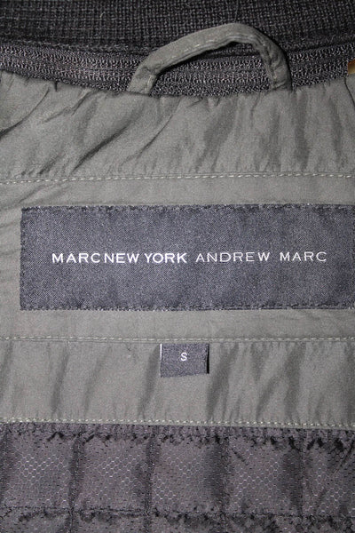 Marc New York Mens Military Jacket Green Polyester Button Size S