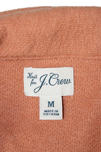 J Crew Mens Short Sleeves Button Down Shirt Orange Cotton Size Medium