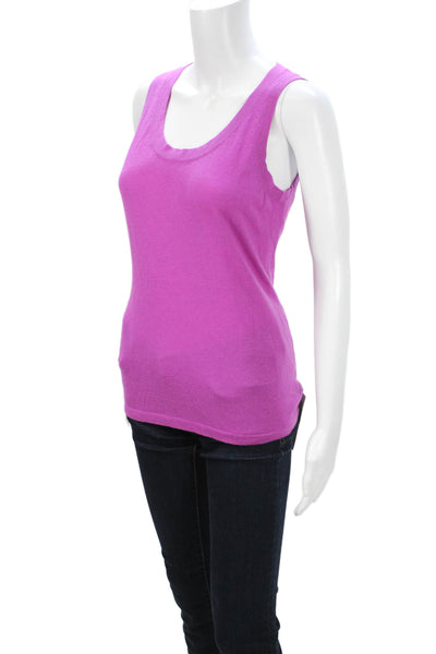 Kinross Cashmere Womens Basic Purple Cashmere Tank Size M
