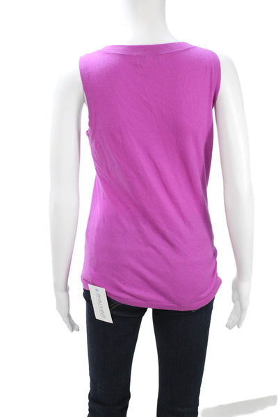 Kinross Cashmere Womens Basic Purple Cashmere Tank Size M