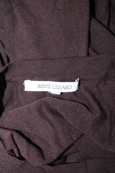 Rene Lezard Women Basic Brown Long Sleeve T-Shirt Size 38