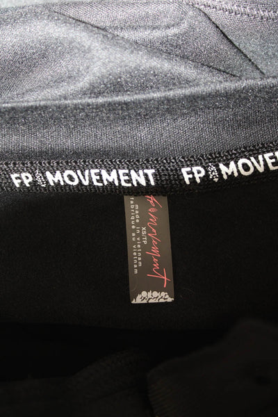 FP Movement Womens Full-zip Sweatshirt Black Long Sleeve Crew Size XS
