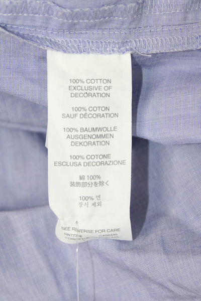 J Crew Womens Tunic Button-Up Collared Long Sleeve Light Blue Size 8