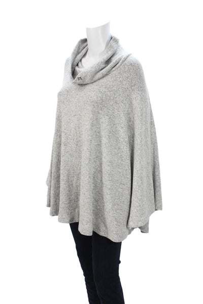 Philosophy By Republic Women Pullover Mock Neck Gray Button Size S