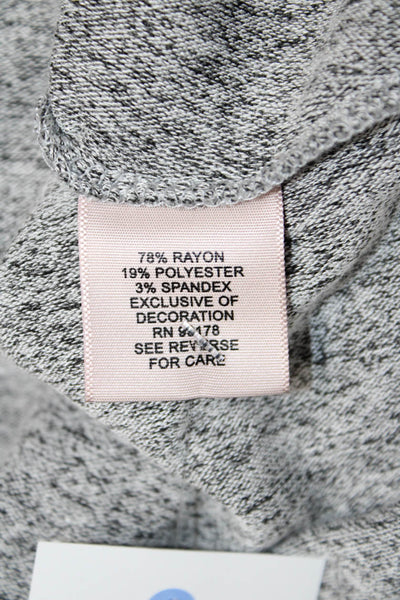 Philosophy By Republic Women Pullover Mock Neck Gray Button Size S