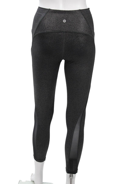 Lululemon Women Ankle Leggings Black Nylon Blend Size 4