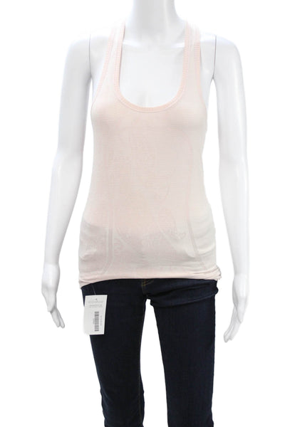 Lululemon Womens Pink Paisley Nylon Blend Basic Tank Round Neck Size 4