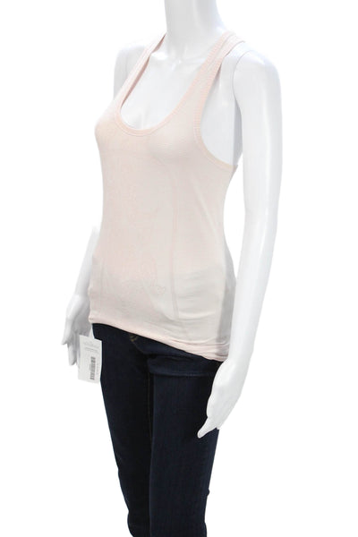 Lululemon Womens Pink Paisley Nylon Blend Basic Tank Round Neck Size 4