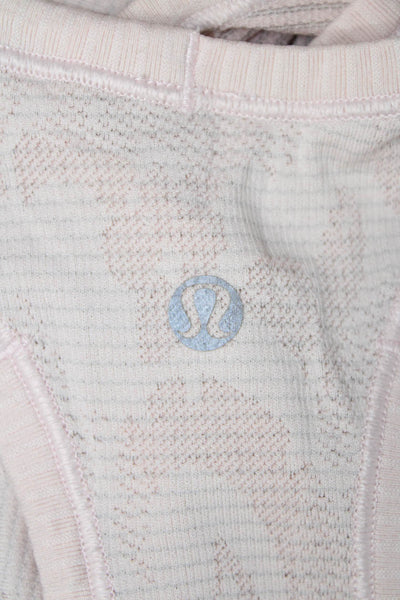 Lululemon Womens Pink Paisley Nylon Blend Basic Tank Round Neck Size 4