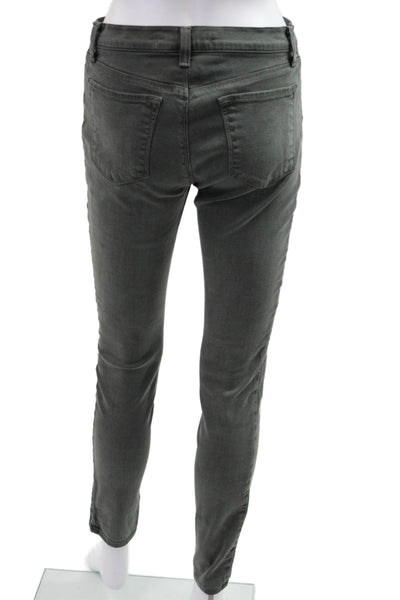 J Brand Womens Ankle Skinny Jeans Dark Gray Button Fly Size 29
