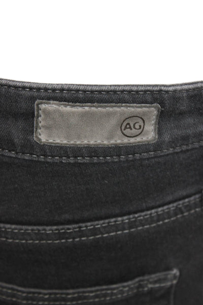 AG Women Skinny Tapered Jeans Dark Gray Mid Rise Size 28